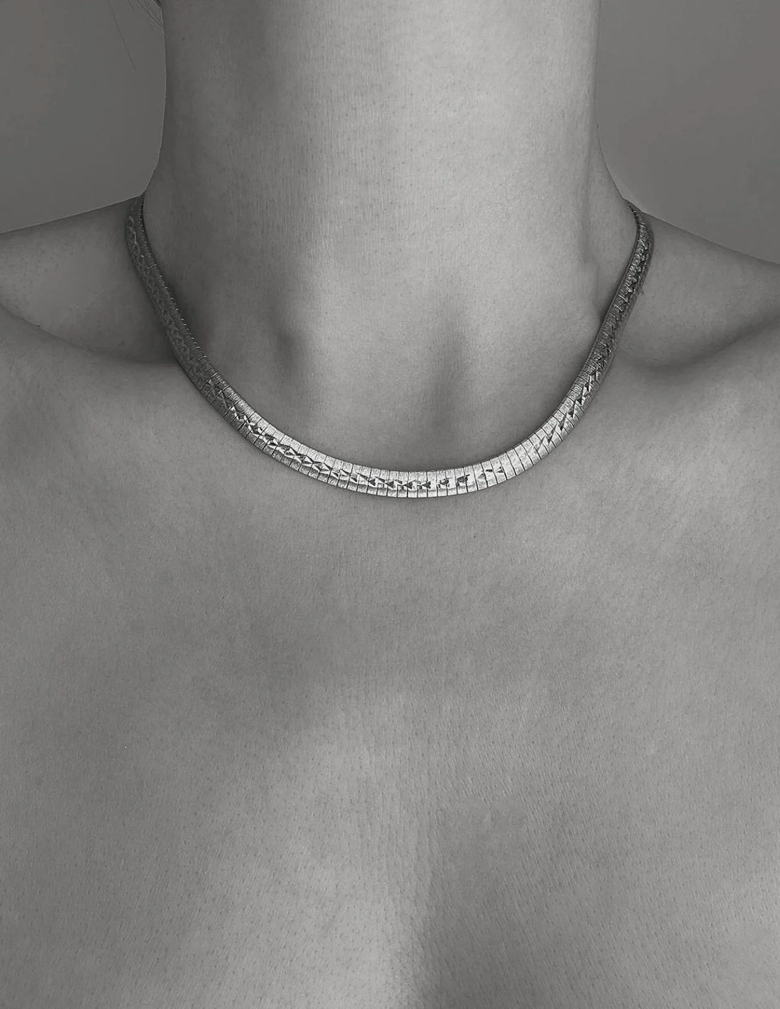 Sexy Two Sided Silver Vintage Necklace 1960