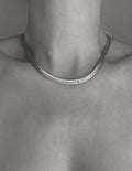 Sexy Two Sided Silver Vintage Necklace 1960