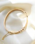 Antique Danish Bangle Diamonds x Ruby 18K Gold 1920s
