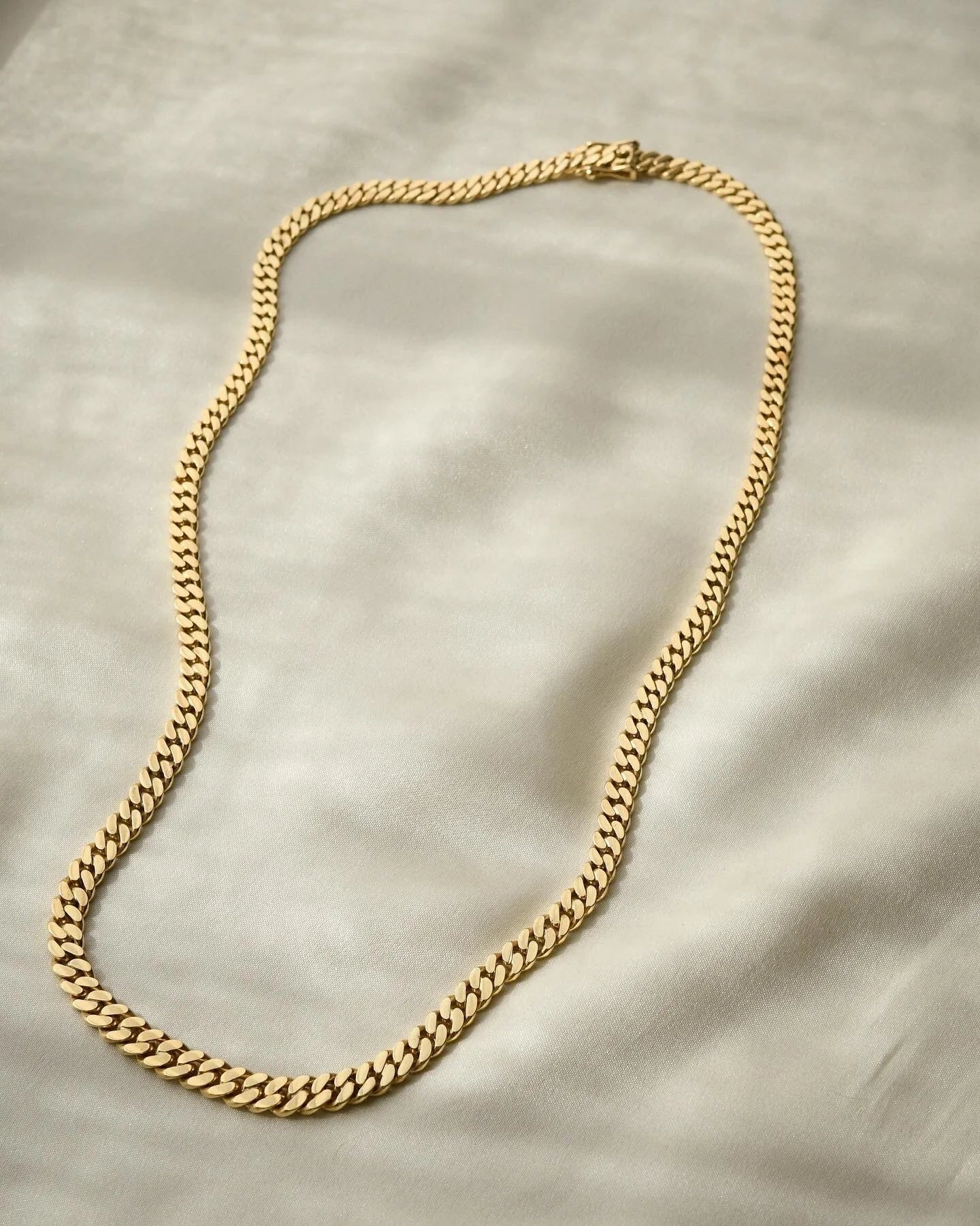 Vintage Viggo Pedersen Curb Link Chain 14K Gold 1960s