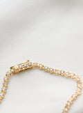 Beautiful Dainty Tennis Necklace 3 Carats Natural Diamonds 18K Gold