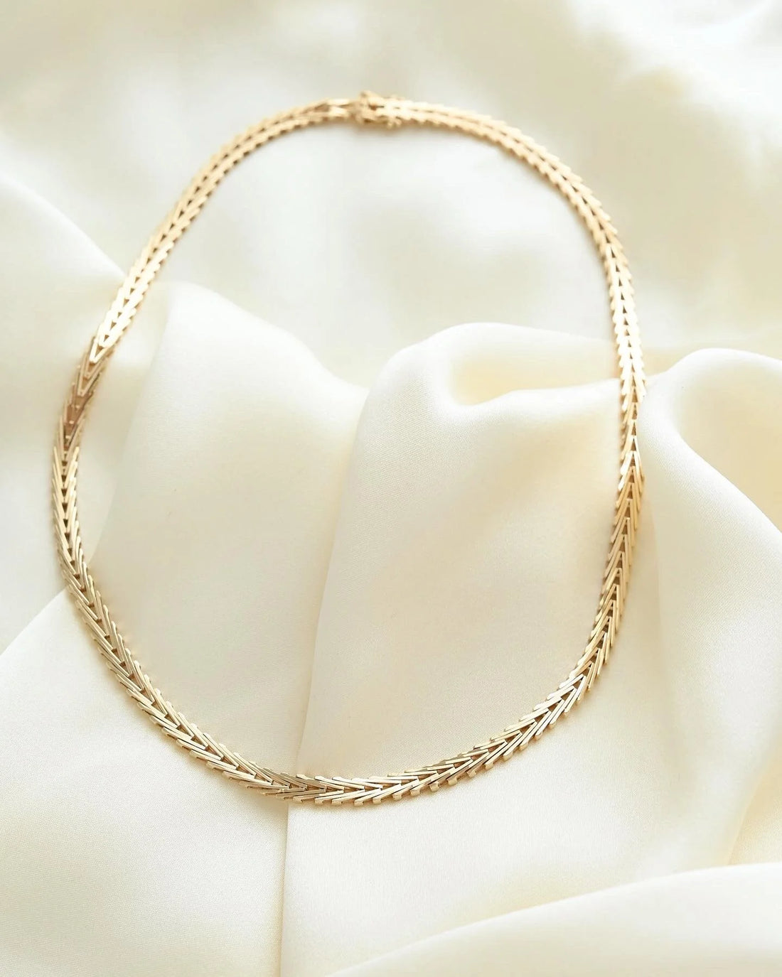 The Last Danish Geneva Link Necklace 14K Gold 1960