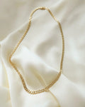 Radiant Danish Vintage Curb Link Chain 14K Gold 1960