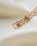 Glowing, Heavy X Link Bracelet 18K Gold 1963