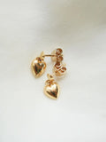 Puffy Heart Vintage Earrings 18K Gold