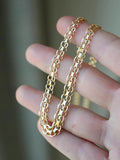 Gorg Vintage Star Link Necklace 18K Gold 1970s