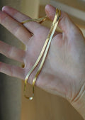The Perfect Herringbone Vintage Necklace 14K Gold