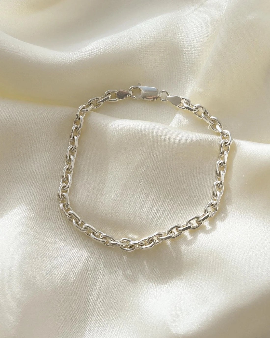 Danish Vintage Anchor Link Bracelet Silver