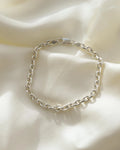 Danish Vintage Anchor Link Bracelet Silver