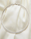 Danish Omega Link Chain Brushed Silver