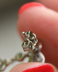 Perfect Antique Rose Cut Diamond Earrings Silver