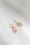 OMJ FINE JEWELRY : Cotton Candy Charms All Natural Untreated Sapphire Diamond and Tourmaline 18K Gold