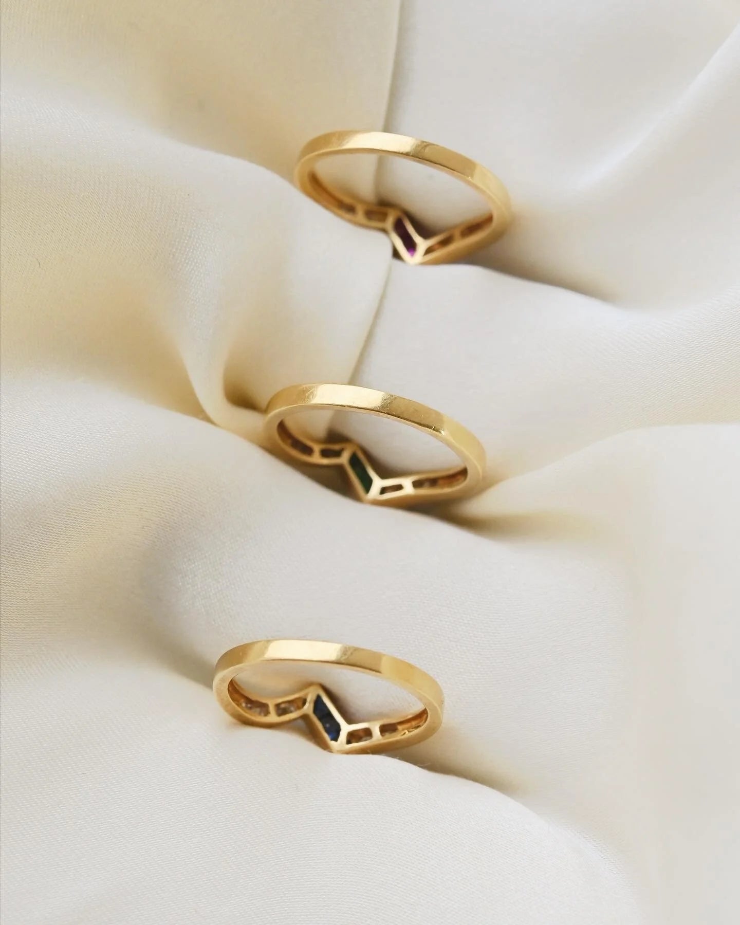 Diamond x Ruby x Sapphire x Emerald Harem Ring 18K Gold