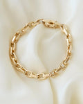 Gorg Heavy Danish Vintage Anchor Link Bracelet 14K Gold 1970s
