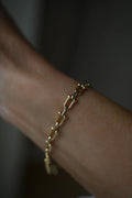 Amazing Substantial l Tiffany Style Bi Color Bracelet 18K White and Yellow Gold