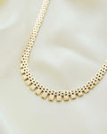 Beautiful Big Danish Vintage Brick Link Necklace 14K Gold 1970