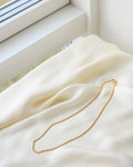 Italian Curb Link Chain 19 Inches 18K Gold