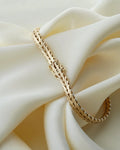 Perfect Vintage Geneva Link Bracelet 14K Gold 1960s