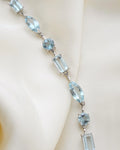 Outstanding Danish Estate Multi Cut Aquamarine Dream Bracelet 18K White Gold