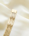 Super Heavy Sublime 52 Grams Danish Link Bracelet 14K Gold 1960s