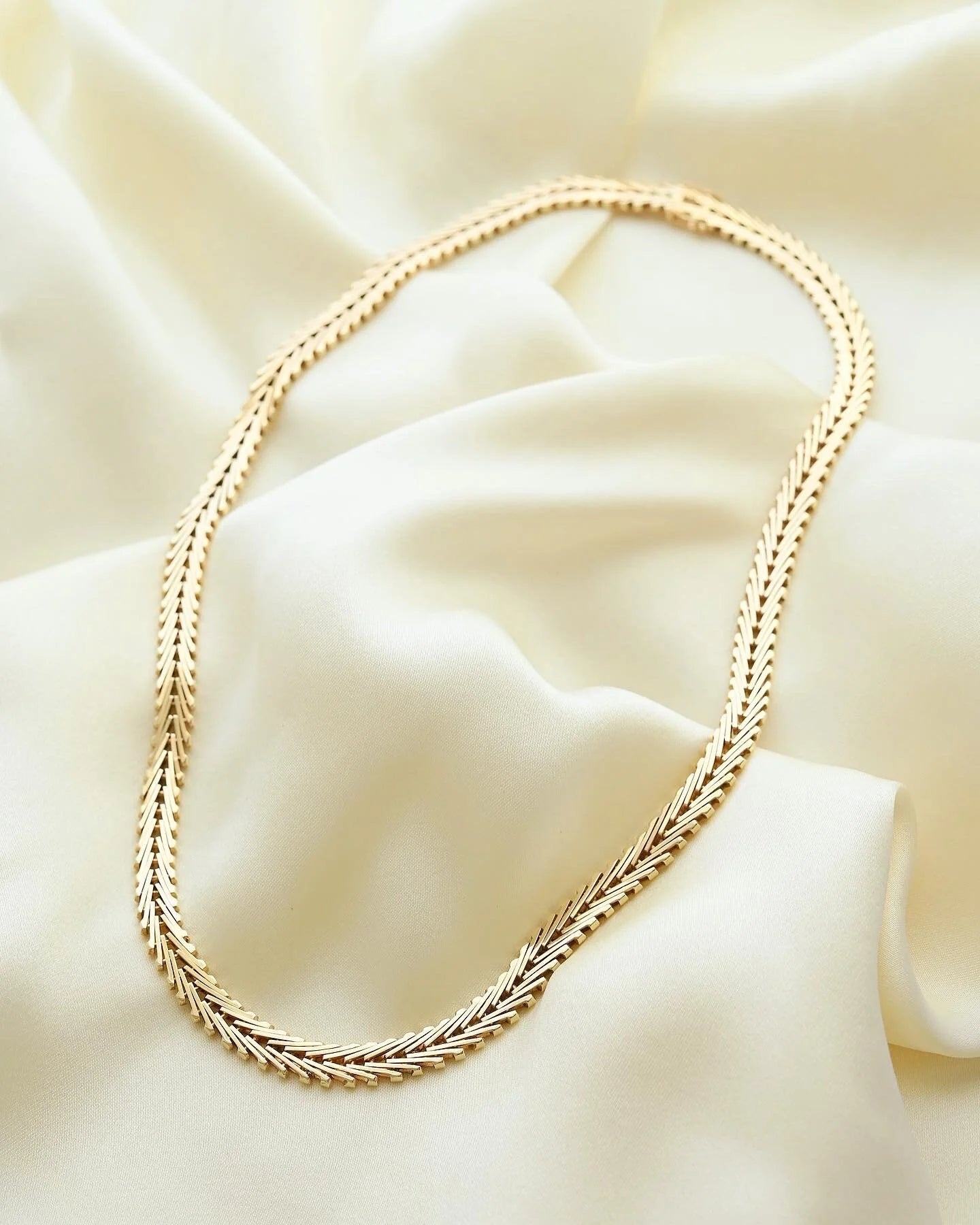 The Perfect Danish Mid Century Necklace 14K Gold 1965