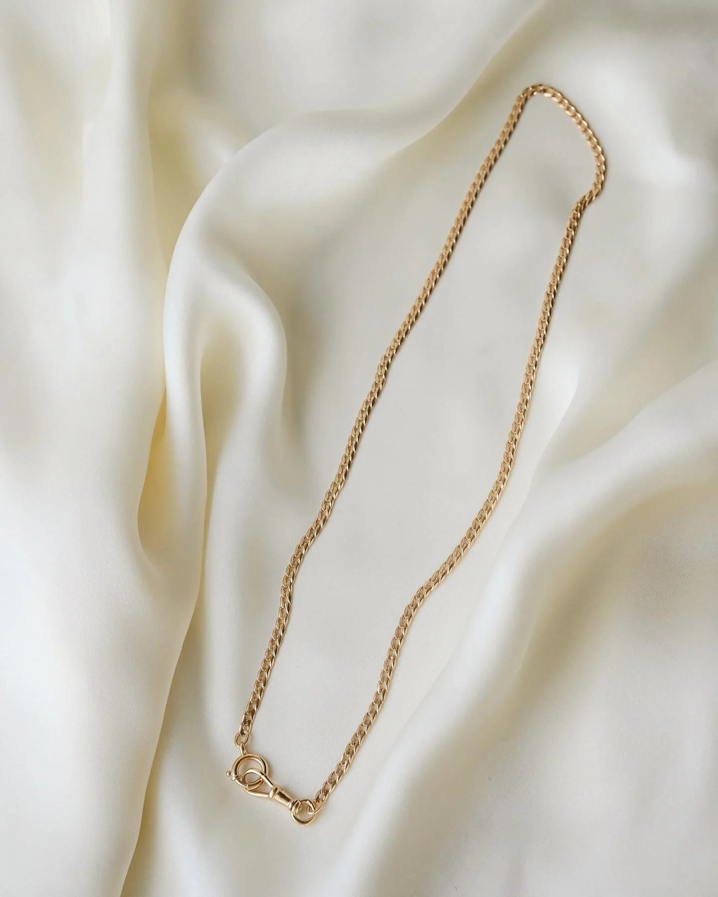 Rare 19 Inches Antique Watch Chain 18K Gold