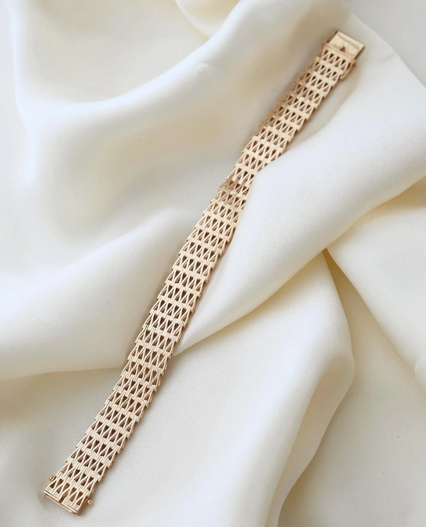 STUNNING Y Link Bracelet by Jens Poul Asby 14K Gold 1960