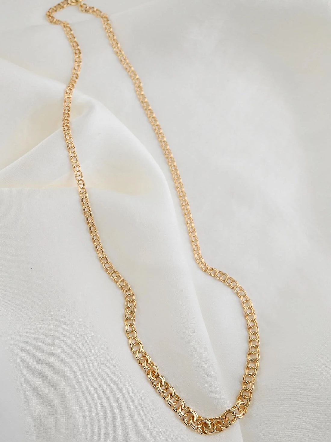 Incredible Beautiful Swedish Link Necklace 18K Gold Sweden 1955