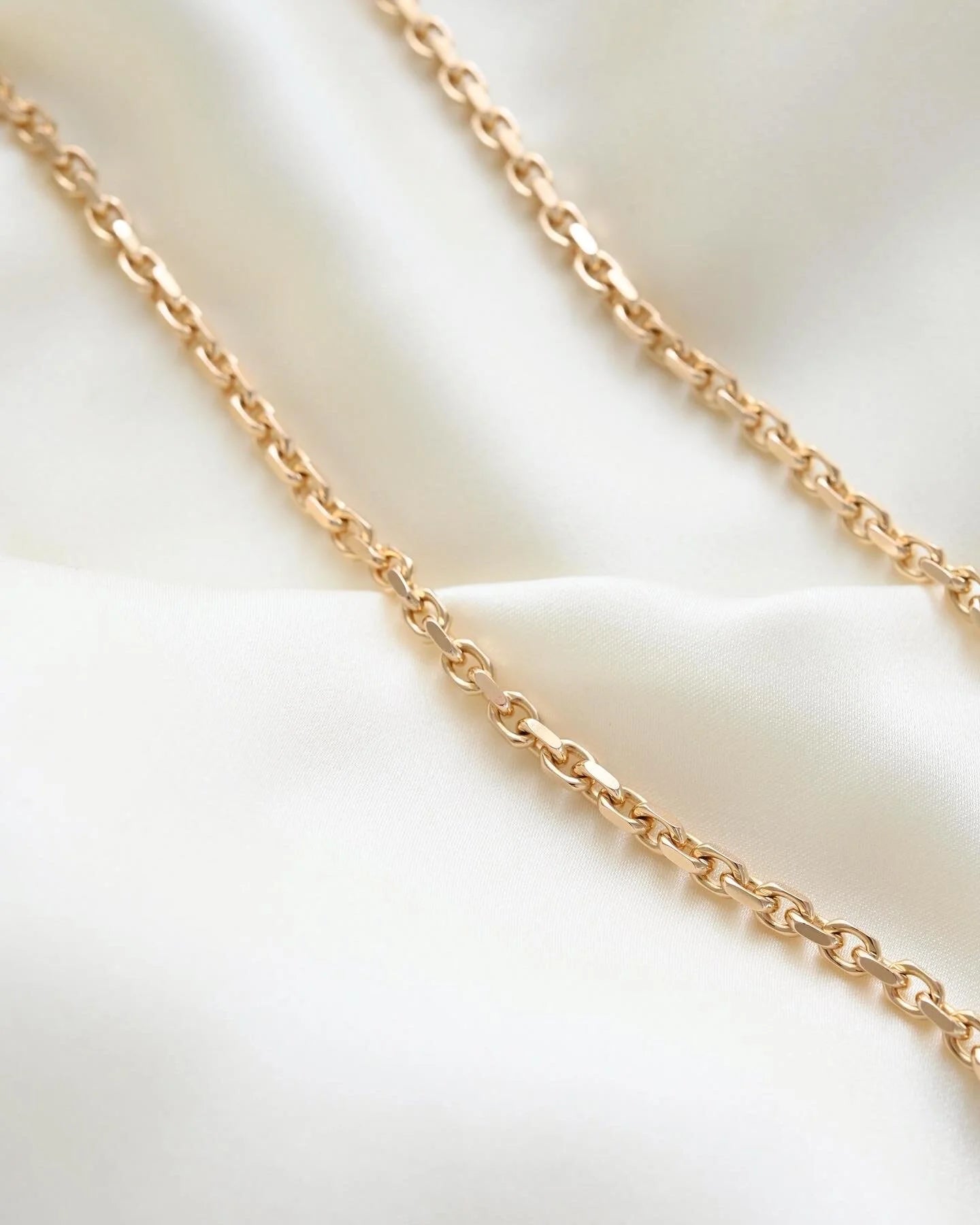 Italian 18 Inches Vintage Anchor Chain 18K Gold