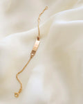 Small Wrist Name Plate Bracelet 18K Gold 1980