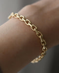 Glowing Vintage Anchor Link Bracelet 20 Grams 14K Gold