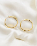 30 mm Vintage Hoop Earrings 18K Gold