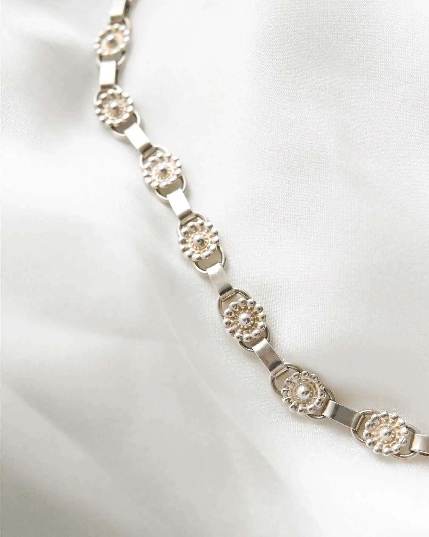 The Prettiest of Silver Necklaces Denmark 1950s