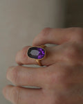 Shipping included! Gorg Antique Amethyst Ring 18K Gold 1928