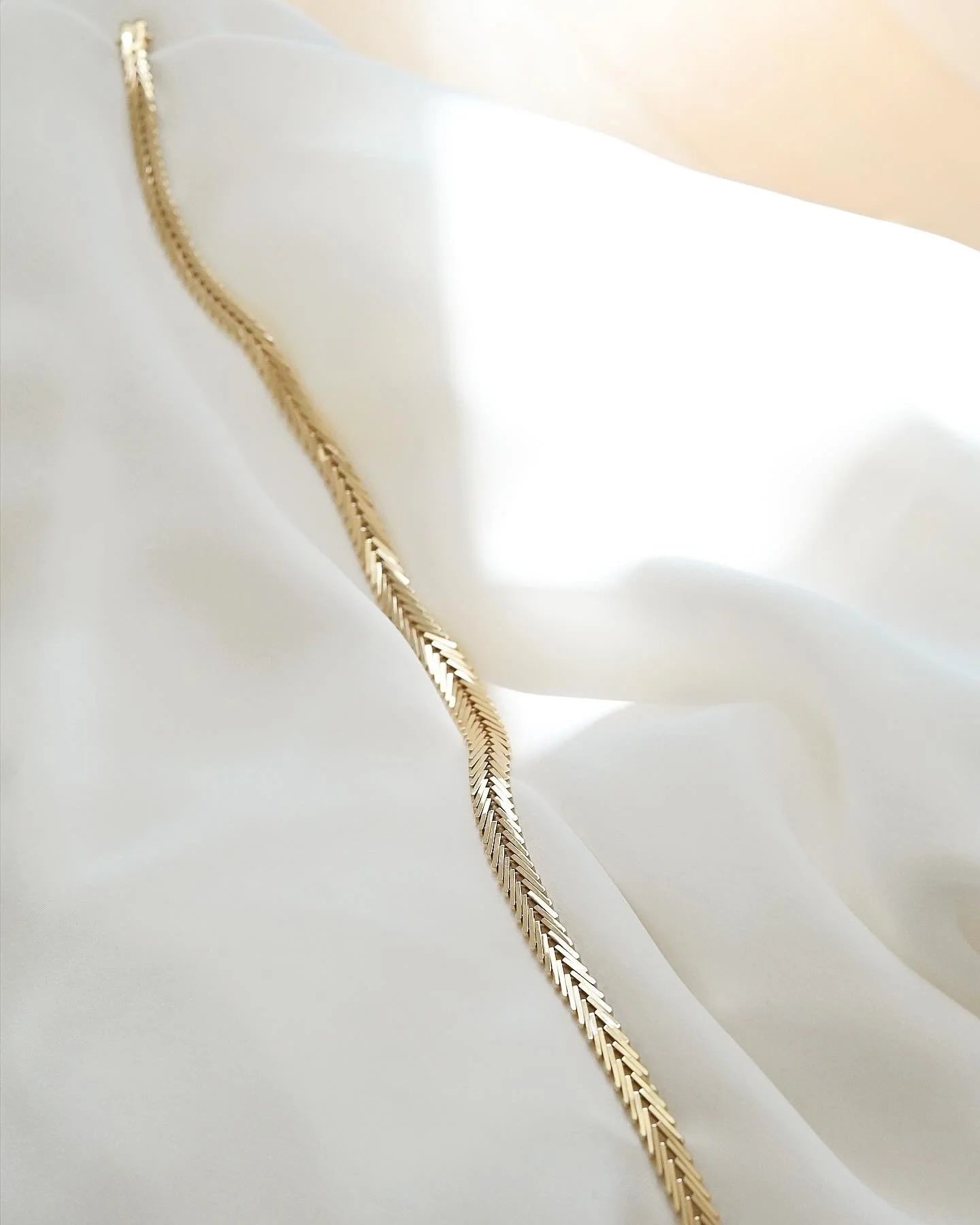 Rare Danish Vintage Necklace 16.25 Inches 14K Gold 1960s