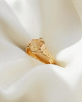 Antique Victorian Citrine Ring 20K Gold 1862