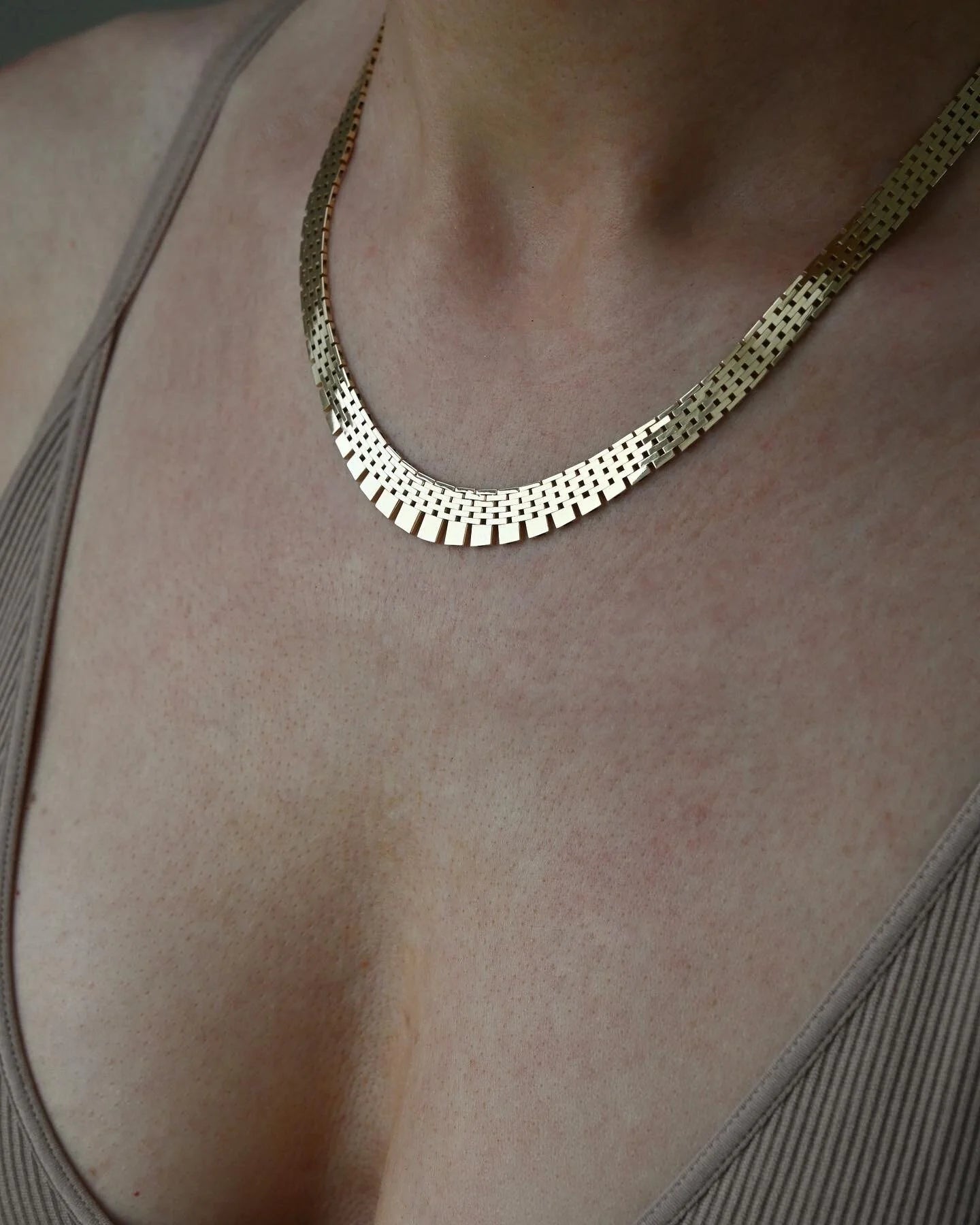Gorg 36 Grams Danish Vintage Brick Link Necklace