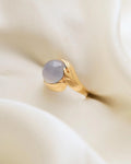 Totally Dreamy Scandinavian Vintage Moonstone Ring 18K Gold With Box 1955