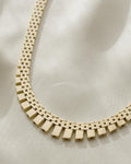Perfect Rare Brick Link Necklace 14K Gold 1960s