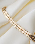 Amazing Danish Vintage Link Bracelet by Ove Fogh Pedersen 14K Gold 1966