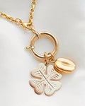 Big Vintage Lucky Pendant w Big Jump Ring Bale 18K Gold