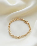 Perfect Danish Anchor Link Bracelet Vintage 14K Gold 1970