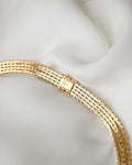 Sexy Luxurious Double Row Vintage Collier Necklace Denmark 1960s 14K Gold