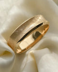 Radiant Textured Vintage Bangle 14K Gold 1970s