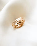 Antique Serpent Ring w Cognac Diamond 18K Gold 1940s
