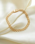 Beautiful Capricorn X Link Bracelet 18K Gold 1959