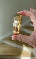 Danish Engraved Bangle by Carl Anton Koch 14K Gold