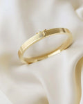 Stunning Heavy Danish Vintage Bangle 14K Gold 1970