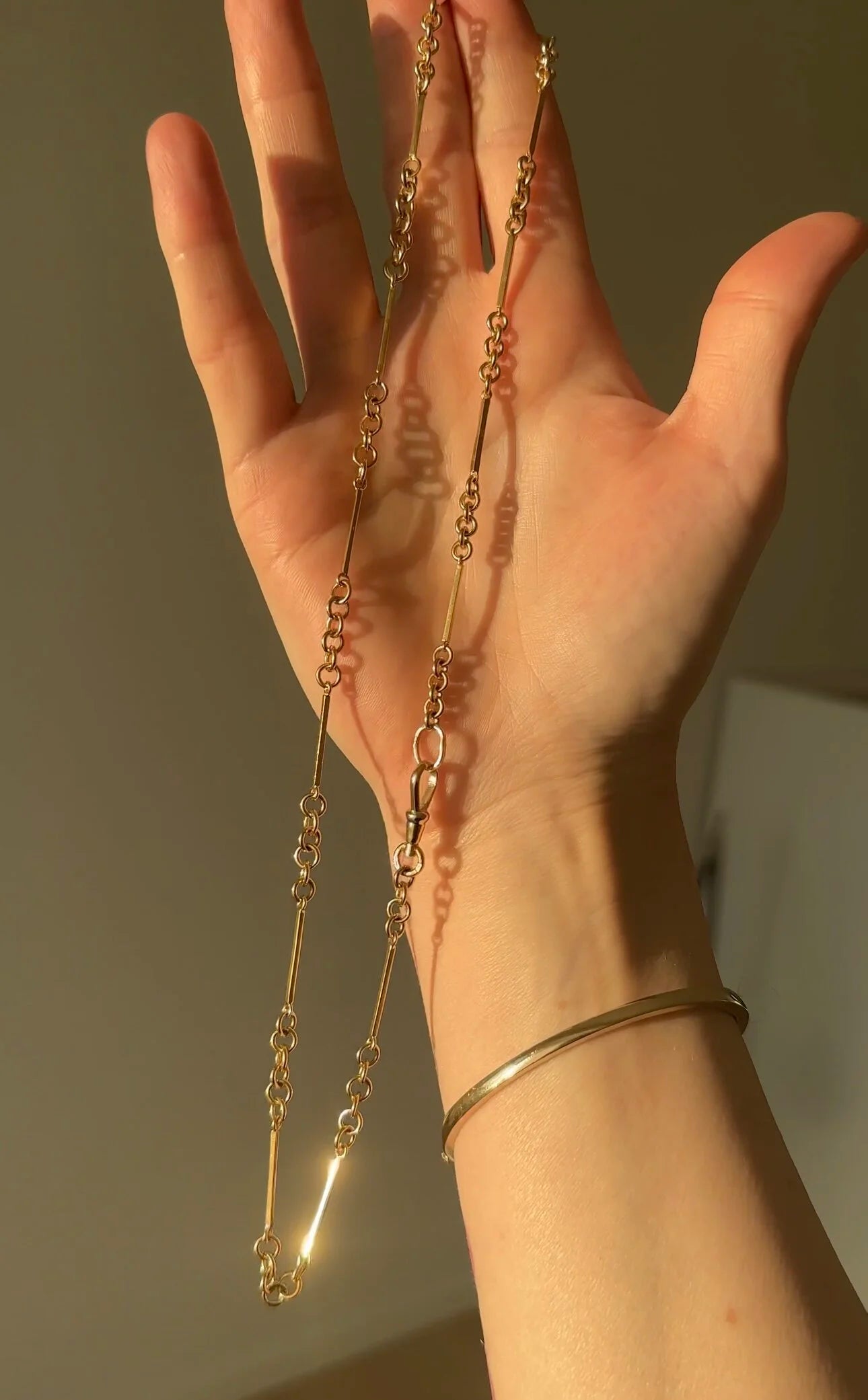 INCREDIBLE Antique Watch Chain 18K Gold 1900s