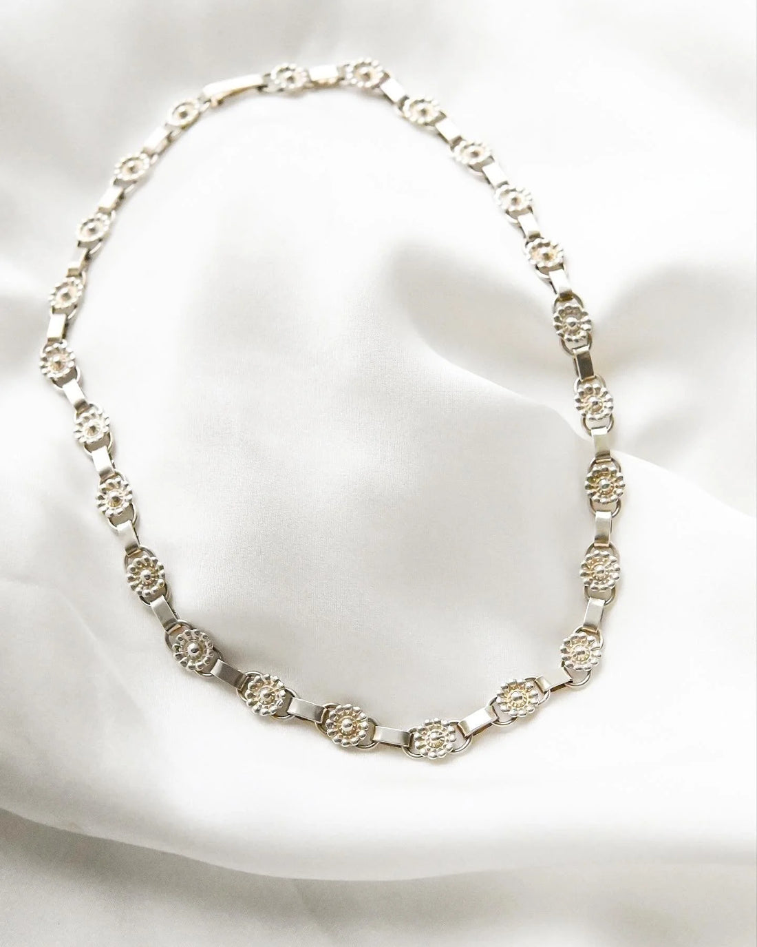 The Prettiest of Silver Necklaces Denmark 1950s